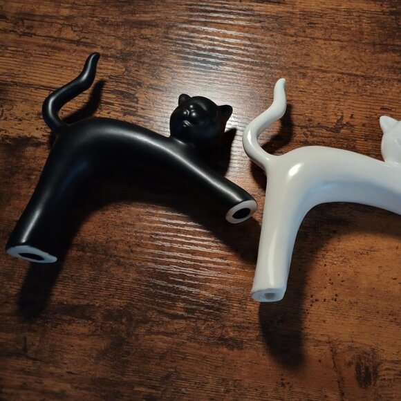 Statue Figurine Sculpture Home Decor, 2-Pack Cat Statue Set Gifts for Cat - Picture 7 of 11